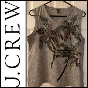 🌴 J.CREW Sequin Sleeveless T-shirt 🌴